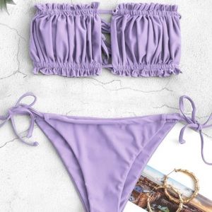 Zaful purple bandeau bikini